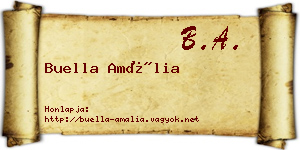 Buella Amália névjegykártya